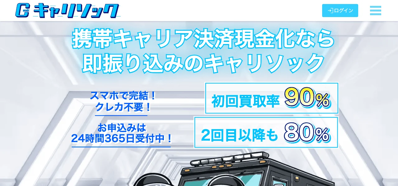 キャリソック - キャリア決済現金化サービス公式バナー